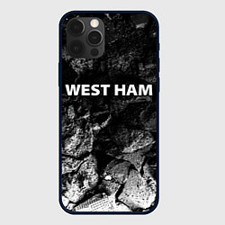 Чехол для iPhone 12 Pro Max West Ham black graphite, цвет: 3D-черный