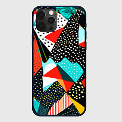 Чехол для iPhone 12 Pro Max Abstract patchwork - ai art, цвет: 3D-черный