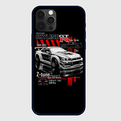Чехол для iPhone 12 Pro Max Skyline gtr34, цвет: 3D-черный