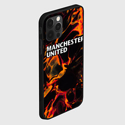 Чехол для iPhone 12 Pro Max Manchester United red lava, цвет: 3D-черный — фото 2