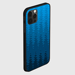 Чехол для iPhone 12 Pro Max Синий абтрактный градиент, цвет: 3D-черный — фото 2