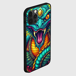 Чехол для iPhone 12 Pro Max Мифическая змея, цвет: 3D-черный — фото 2