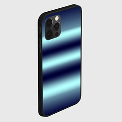 Чехол для iPhone 12 Pro Max Полосы градиент, цвет: 3D-черный — фото 2
