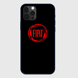 Чехол iPhone 12 Pro Max FIAT logo red