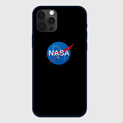 Чехол iPhone 12 Pro Max Nasa logo space blue