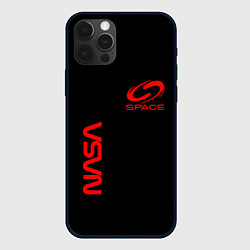 Чехол iPhone 12 Pro Max Nasa space red logo