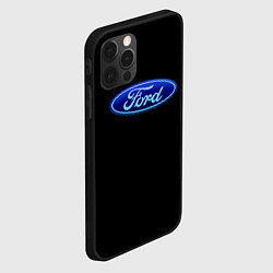 Чехол для iPhone 12 Pro Max Ford neon steel, цвет: 3D-черный — фото 2