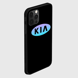 Чехол для iPhone 12 Pro Max KIA logo neon, цвет: 3D-черный — фото 2