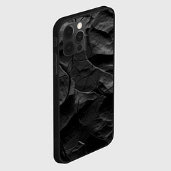 Чехол для iPhone 12 Pro Max Текстура темной скалы, цвет: 3D-черный — фото 2