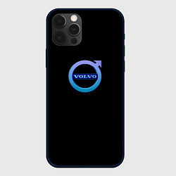 Чехол для iPhone 12 Pro Max Volvo neon logo, цвет: 3D-черный