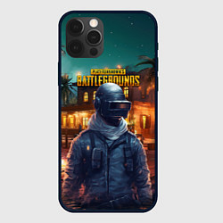 Чехол iPhone 12 Pro Max PUBG персонаж в городе