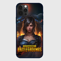 Чехол iPhone 12 Pro Max Женский PUBG девушка в огне