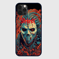 Чехол для iPhone 12 Pro Max Slipknot в маске, цвет: 3D-черный