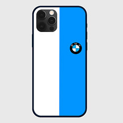 Чехол для iPhone 12 Pro Max BMW sport blue white, цвет: 3D-черный