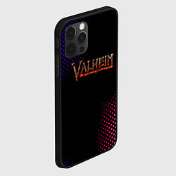 Чехол для iPhone 12 Pro Max Valheim logo pattern, цвет: 3D-черный — фото 2