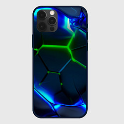 Чехол iPhone 12 Pro Max Зеленые яркие неоновые плиты