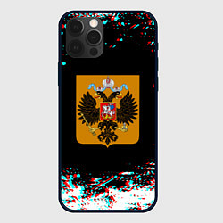 Чехол iPhone 12 Pro Max Российская империя герб глитч