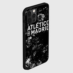 Чехол для iPhone 12 Pro Max Atletico Madrid black ice, цвет: 3D-черный — фото 2