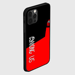 Чехол для iPhone 12 Pro Max Амонг ас геометрия красный, цвет: 3D-черный — фото 2