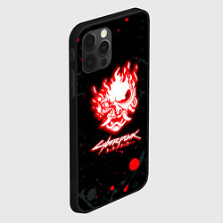 Чехол для iPhone 12 Pro Max Samurai flame logo, цвет: 3D-черный — фото 2