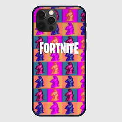 Чехол iPhone 12 Pro Max Fortnite logo pattern game