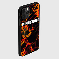 Чехол для iPhone 12 Pro Max Minecraft red lava, цвет: 3D-черный — фото 2