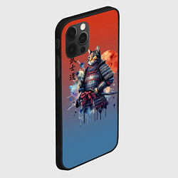 Чехол для iPhone 12 Pro Max Кот самурай - бусидо, цвет: 3D-черный — фото 2