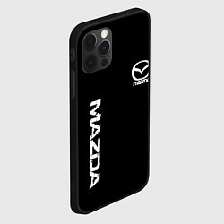 Чехол для iPhone 12 Pro Max Mazda white logo, цвет: 3D-черный — фото 2