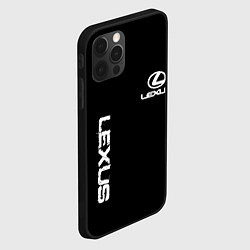 Чехол для iPhone 12 Pro Max Lexus white logo auto, цвет: 3D-черный — фото 2