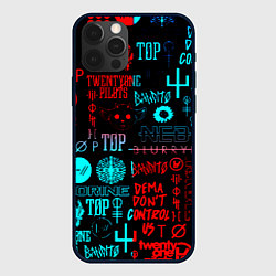 Чехол для iPhone 12 Pro Max Twenty one pilots pattern music, цвет: 3D-черный