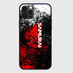 Чехол для iPhone 12 Pro Max Samurai брызги красок, цвет: 3D-черный