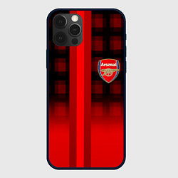 Чехол для iPhone 12 Pro Max Arsenal fc sport geometry steel, цвет: 3D-черный