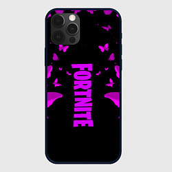 Чехол для iPhone 12 Pro Max Fortnite buterfly neon, цвет: 3D-черный