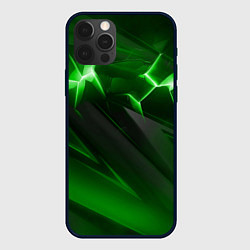 Чехол iPhone 12 Pro Max Яркая зеленая объемная абстракция
