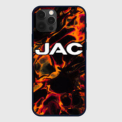 Чехол для iPhone 12 Pro Max JAC red lava, цвет: 3D-черный