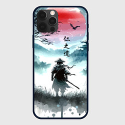 Чехол iPhone 12 Pro Max Japanese samurai - ghost of Tsushima