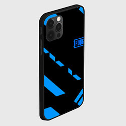 Чехол для iPhone 12 Pro Max PUBG blue geometry, цвет: 3D-черный — фото 2