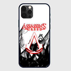 Чехол для iPhone 12 Pro Max Assassins Creed огненное лого гейм, цвет: 3D-черный