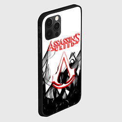 Чехол для iPhone 12 Pro Max Assassins Creed огненное лого гейм, цвет: 3D-черный — фото 2