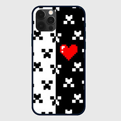 Чехол iPhone 12 Pro Max Minecraft pattern love