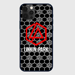 Чехол iPhone 12 Pro Max Linkin park logo pattern