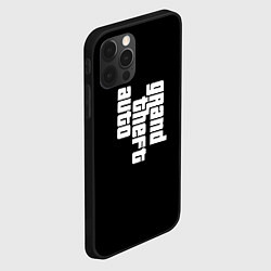 Чехол для iPhone 12 Pro Max Grand theft auto logo, цвет: 3D-черный — фото 2