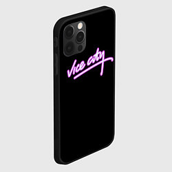 Чехол для iPhone 12 Pro Max Vice city logo neon, цвет: 3D-черный — фото 2