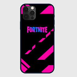 Чехол iPhone 12 Pro Max Fortnite geometry pink