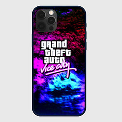 Чехол для iPhone 12 Pro Max GTA vice city краски неоновые, цвет: 3D-черный