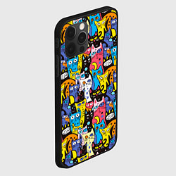 Чехол для iPhone 12 Pro Max Креативные коты, цвет: 3D-черный — фото 2