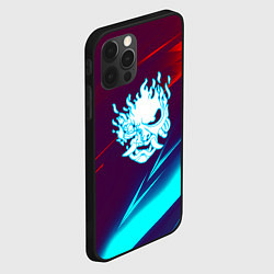 Чехол для iPhone 12 Pro Max Samurai geometry stripes neon, цвет: 3D-черный — фото 2