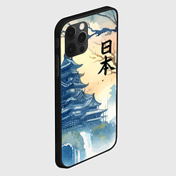 Чехол для iPhone 12 Pro Max Japanese landscape - watercolor, цвет: 3D-черный — фото 2