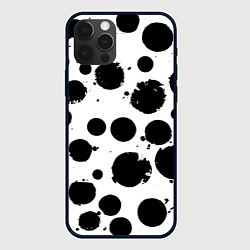 Чехол для iPhone 12 Pro Max Abstract black blots - ai art fantasy, цвет: 3D-черный