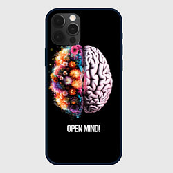 Чехол iPhone 12 Pro Max Открой разум: мозг с цветами - Open mind